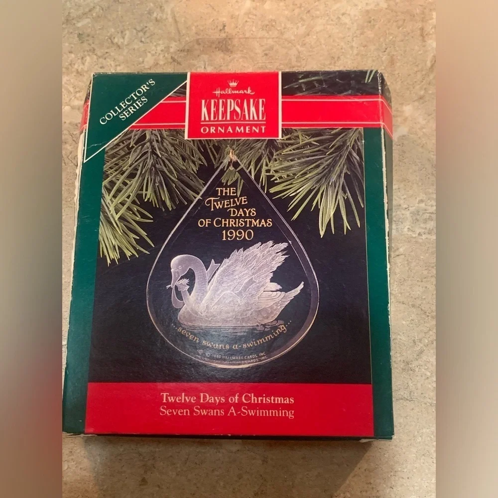 Hallmark The Twelve Days Of Christmas-1990 seven swans a swimming.